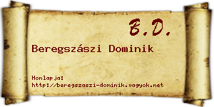 Beregszászi Dominik névjegykártya
