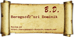 Beregszászi Dominik névjegykártya