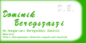 dominik beregszaszi business card