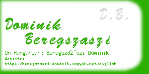 dominik beregszaszi business card